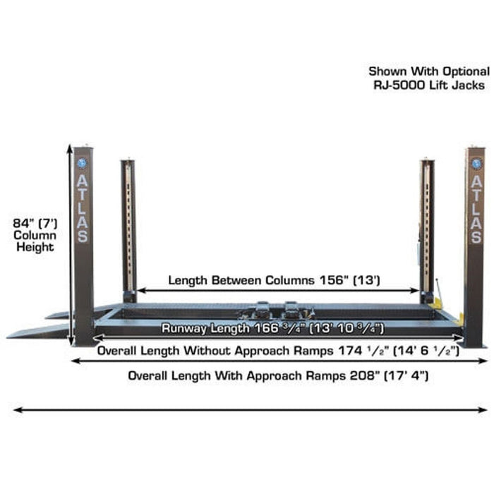 Atlas 408SL 8,000 LB Portable 4-Post Car Lift | Super Deluxe Hobbyist Automotive Lift | Model ATTD-408SL