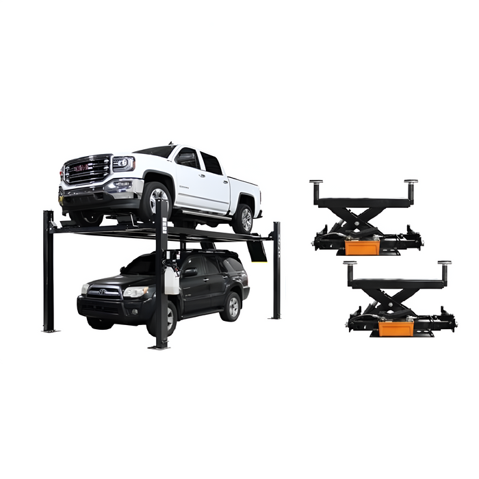 Atlas APEX9 ALI Certified 4-Post Lift with RJ6 Rolling Bridge Jacks Combo – 12,000 lb Capacity Automotive Lift System (APEX9-COMBO1-FPD)