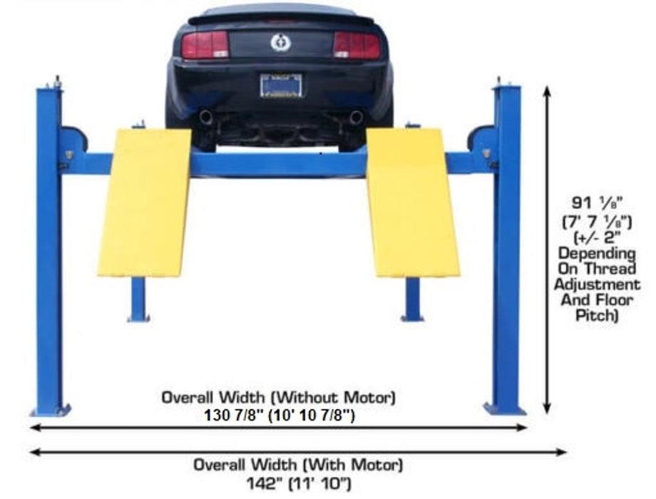Atlas 414 Commercial 4-Post Lift – 14,000 lb Capacity Heavy-Duty Vehicle Lift | Atlas Automotive Equipment ATTD-414