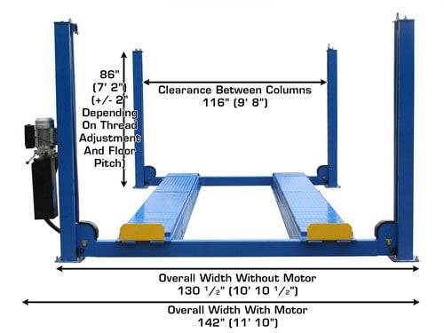 Atlas 414A Commercial Grade Alignment 4-Post Lift – 14,000 lb Capacity Heavy-Duty Automotive Lift (ATTD-414A)