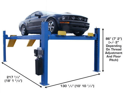 Atlas 414A Commercial Grade Alignment 4-Post Lift – 14,000 lb Capacity Heavy-Duty Automotive Lift (ATTD-414A)