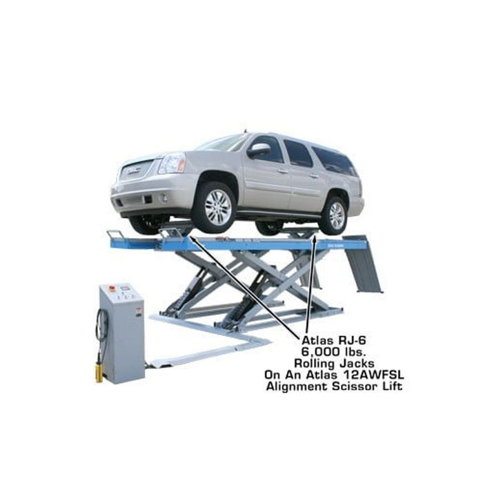 Atlas Automotive 6,000 lb Air/Hydraulic Rolling Bridge Jack – ATTD-RJ-6