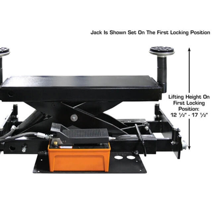 Atlas Automotive 6,000 lb Air/Hydraulic Rolling Bridge Jack – ATTD-RJ6BK
