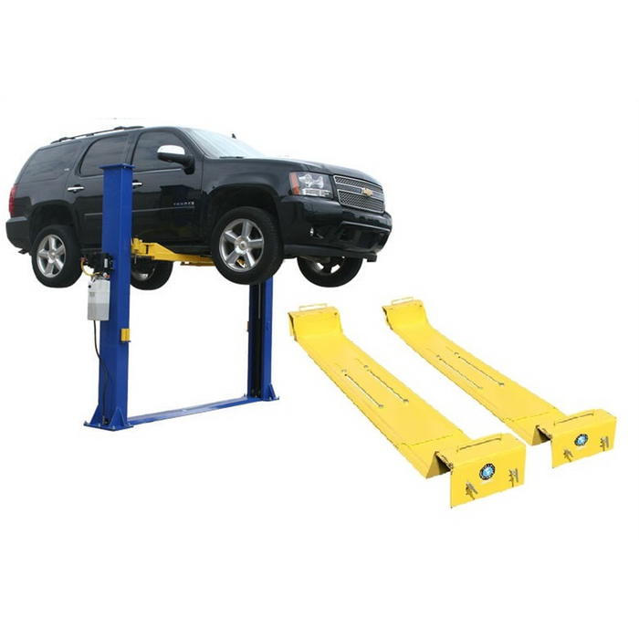 Atlas 9KBPX 9,000 LB Two-Post Car Lift with Lawnmower Adapter | Heavy-Duty Automotive Lift Combo | Model XH-9KBPX-COMBO-FPD
