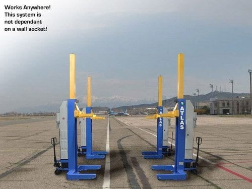Atlas ML-4034BC Mobile Column Lift System – ALI Certified, Battery Powered, 74,000 lb Capacity