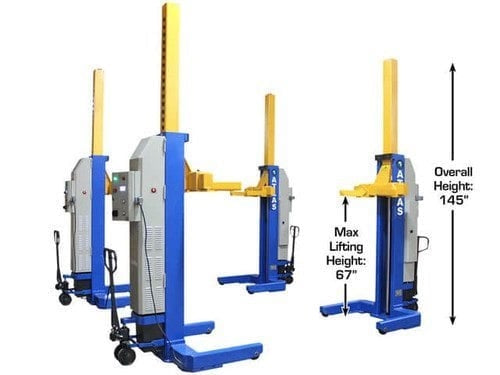 Atlas ML-4034BC Mobile Column Lift System – ALI Certified, Battery Powered, 74,000 lb Capacity