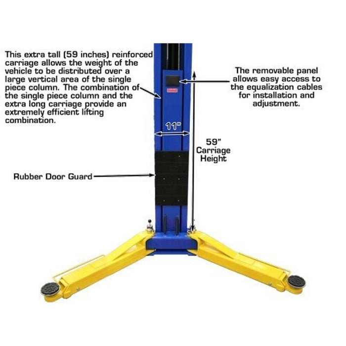 Atlas OHX10000X Extra Tall 2-Post Lift – Commercial Grade 10,000 lb. Capacity Automotive Hoist (ATTD-OHX10000X)