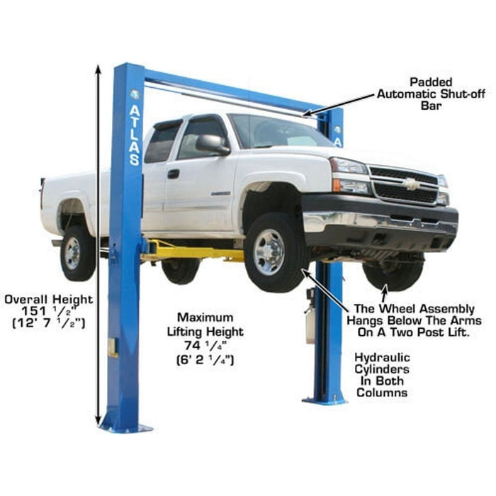 Atlas OHX10000X Extra Tall 2-Post Lift – Commercial Grade 10,000 lb. Capacity Automotive Hoist (ATTD-OHX10000X)