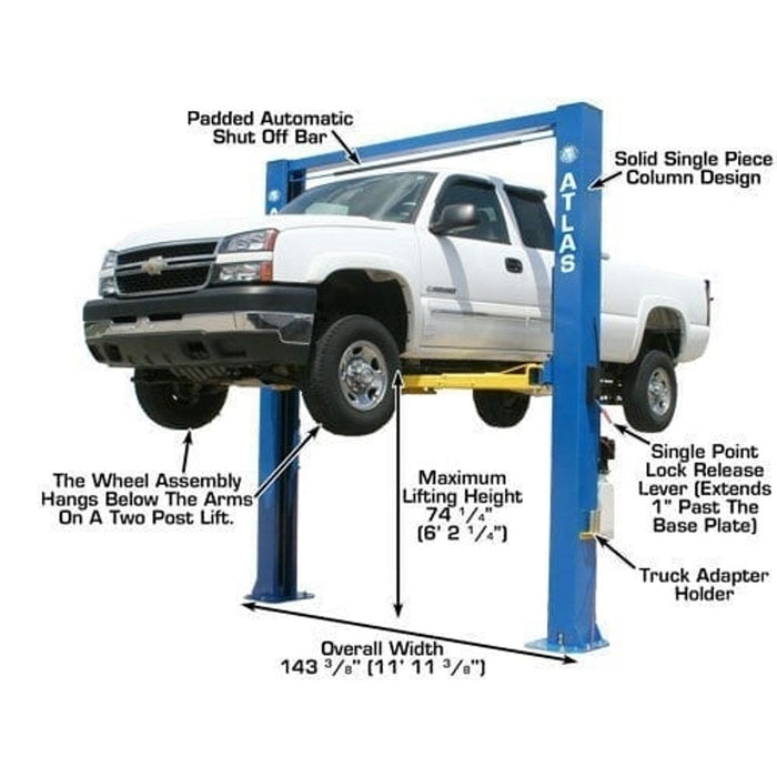 Atlas OHX10000X Extra Tall 2-Post Lift – Commercial Grade 10,000 lb. Capacity Automotive Hoist (ATTD-OHX10000X)