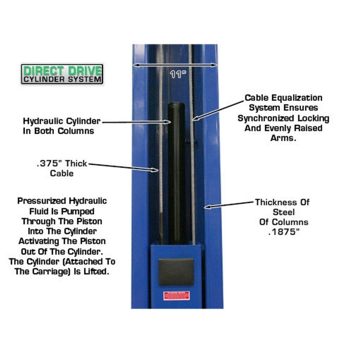 Atlas OHX10000X Extra Tall 2-Post Lift – Commercial Grade 10,000 lb. Capacity Automotive Hoist (ATTD-OHX10000X)