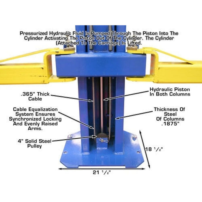 Atlas OHX10000X Extra Tall 2-Post Lift – Commercial Grade 10,000 lb. Capacity Automotive Hoist (ATTD-OHX10000X)