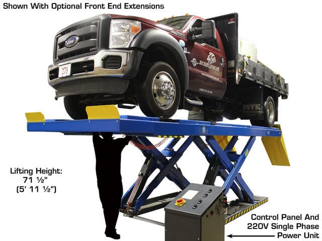 Atlas PX16A 16,000 lb Alignment Scissor Lift with Turntables – Flush Mount Lift (ATPK-PX16A-CF)