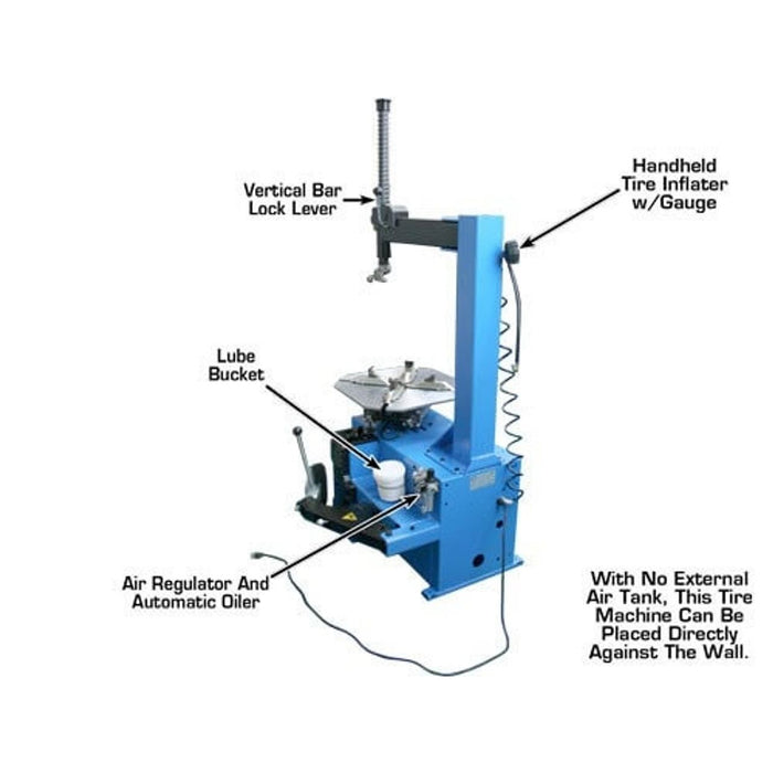 Atlas TC221 Rim-Clamp Tire Changer – Model ATTC221, 21″ Wheel Service Machine