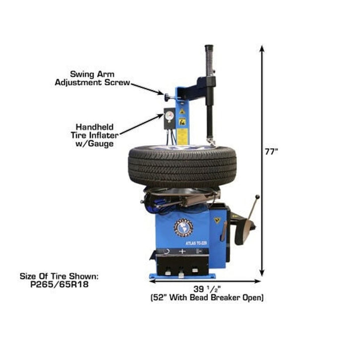 Atlas TC229 Rim-Clamp Tire Changer with Beadblaster (ATTC229)