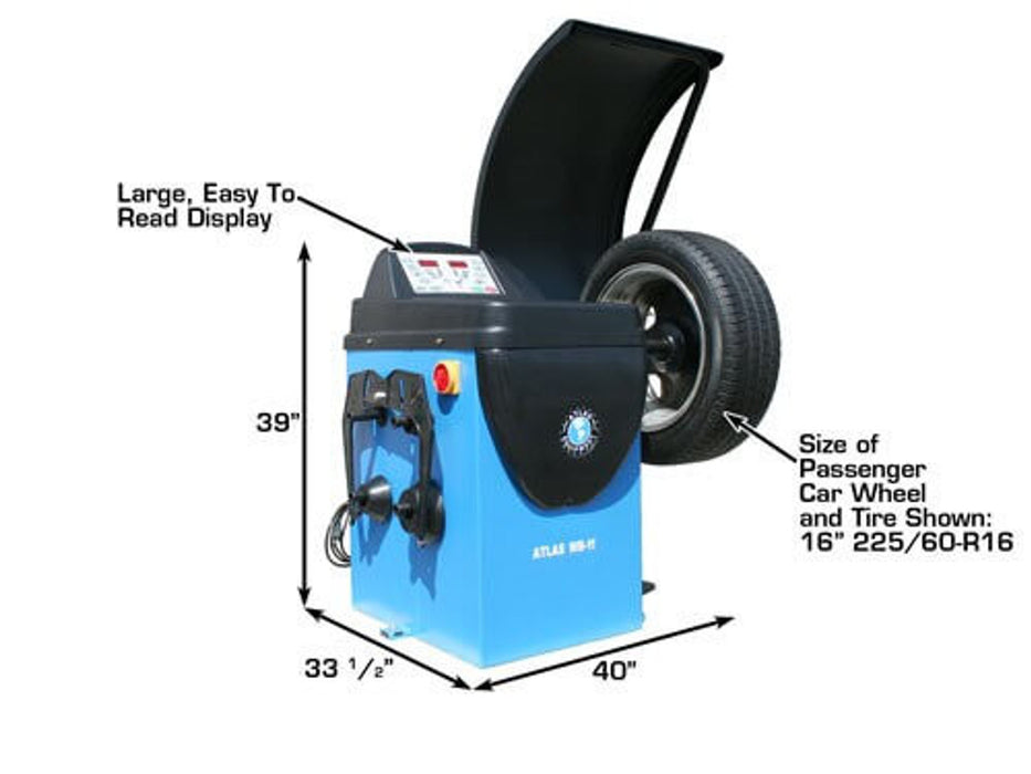 Atlas TC289DAA Tire Changer & WB11 Wheel Balancer Combo – Professional Rim Clamp Machine and Digital Wheel Balancer | TCWB-COMBO9-FPD