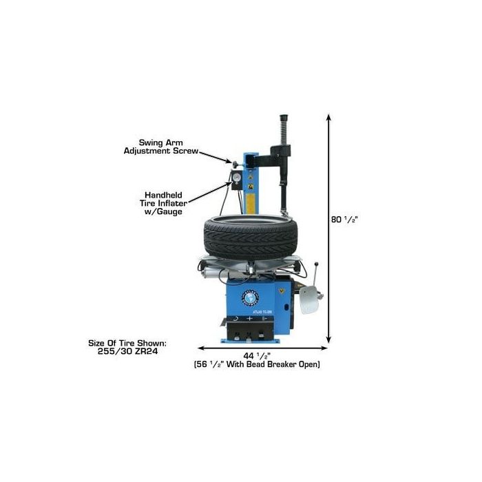 Atlas TC289DAA Tire Changer & WB11 Wheel Balancer Combo – Professional Rim Clamp Machine and Digital Wheel Balancer | TCWB-COMBO9-FPD