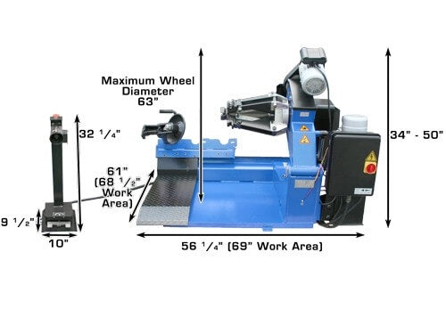 Atlas TC301 Tire Changer & WBT210 Wheel Balancer Combo – Professional Automotive Tire Service Equipment (Will Call )