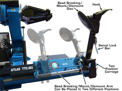 Atlas TC303 + WBT210 Heavy‑Duty Truck Tire Changer & Wheel Balancer Combo | TTCWB‑COMBO3 (Will Call)
