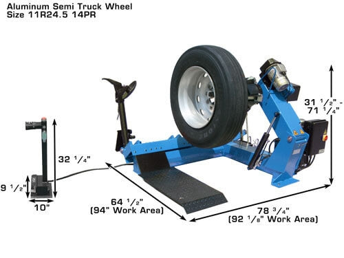 Atlas TC303 + WBT210 Heavy‑Duty Truck Tire Changer & Wheel Balancer Combo | TTCWB‑COMBO3 (Will Call)