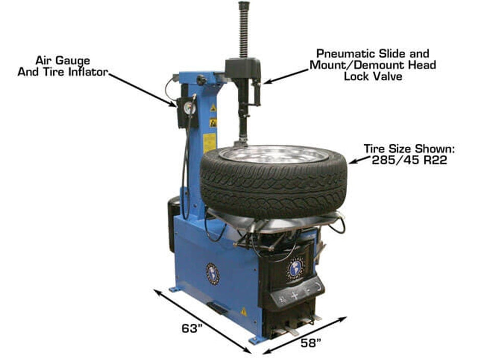 Atlas TC755EZ Tire Changer & WB49-2-PRO Wheel Balancer Combo – Professional Rim Clamp Machine & Digital Balancer | TCWB-COMBO4-FPD