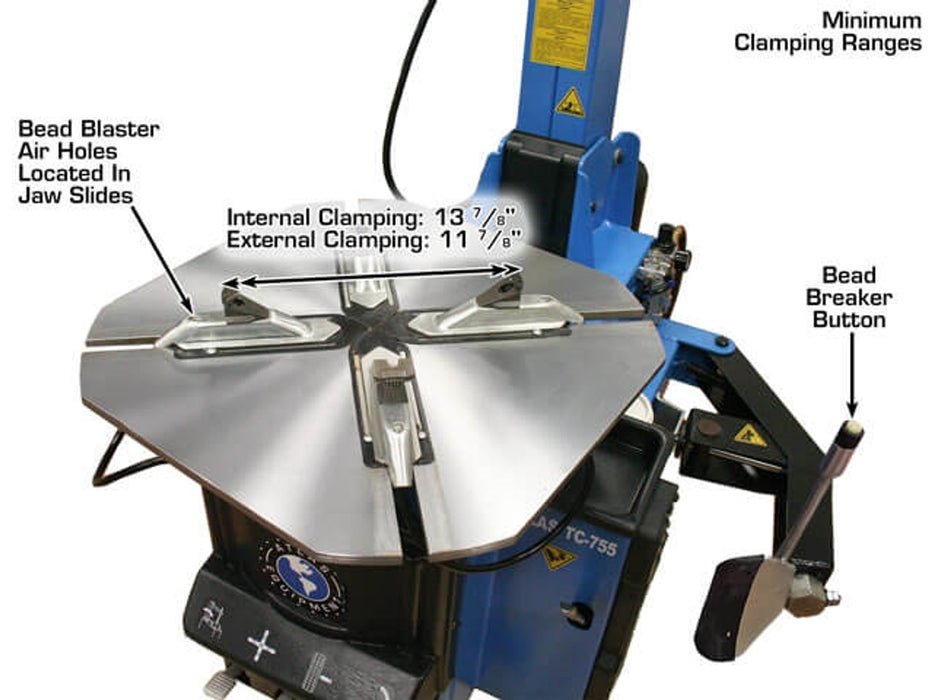 Atlas TC755EZ Tire Changer & WB49-2-PRO Wheel Balancer Combo – Professional Rim Clamp Machine & Digital Balancer | TCWB-COMBO4-FPD