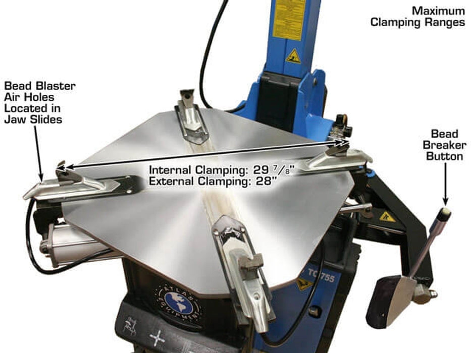 Atlas TC755EZ Tire Changer & WB49-2-PRO Wheel Balancer Combo – Professional Rim Clamp Machine & Digital Balancer | TCWB-COMBO4-FPD