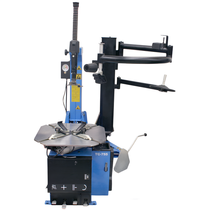 Atlas TC755EZ Tilt-Back Rim Clamp Tire Changer with E-Z Assist Arm | Professional Automotive Wheel Service Machine | Model TC755EZ