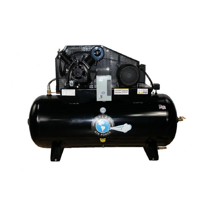 Atlas Air Force AF9 7.5HP 120 Gallon Air Compressor – Industrial 3-Phase Stationary Unit (MP-75120HM)