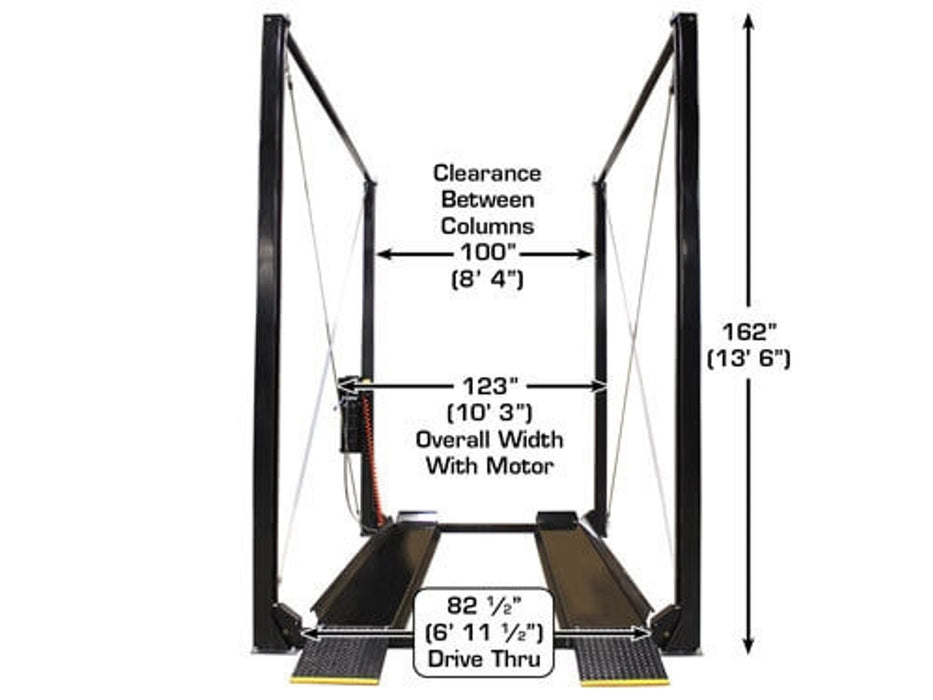 Atlas PRO7000ST Super Tall 4-Post Lift – 7,000 lb Capacity Car Storage & Service Lift | Atlas Automotive Equipment XH-PRO7000ST
