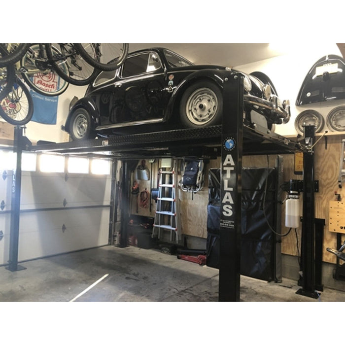 Atlas Garage PRO8000EXT 8,000 LB Extra Tall Portable 4-Post Car Lift | Hobbyist & Home Garage Automotive Lift | Model XH-PRO8000EXT