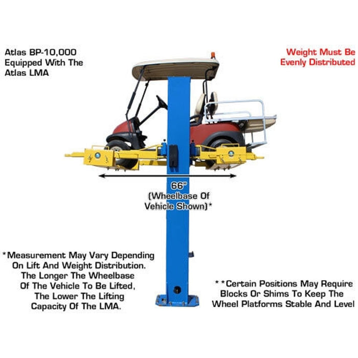 Atlas Automotive Lawnmower Adapter for 2-Post Lifts – ATLMA