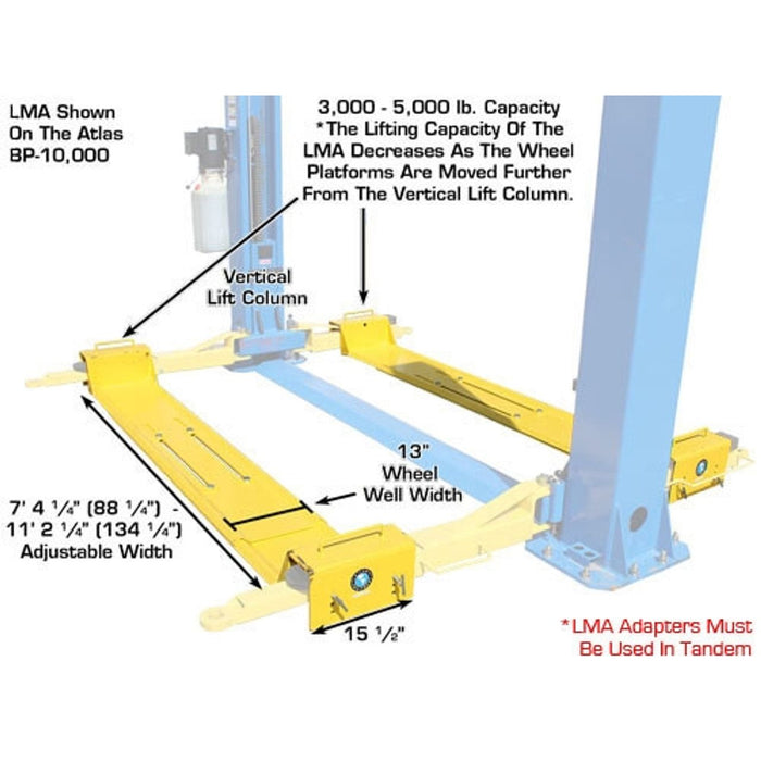 Atlas Automotive Lawnmower Adapter for 2-Post Lifts – ATLMA