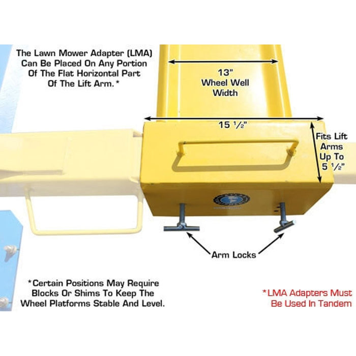 Atlas Automotive Lawnmower Adapter for 2-Post Lifts – ATLMA
