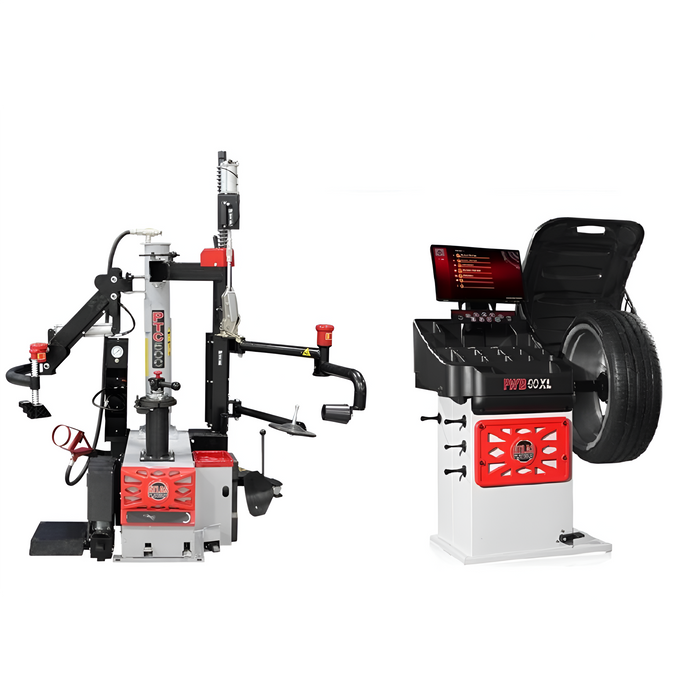 Atlas Platinum PTC500 Tire Changer + PWB90XL Wheel Balancer Combo Package – Professional Tire Service Equipment (AP-TCWB-COMBO2-FPD)