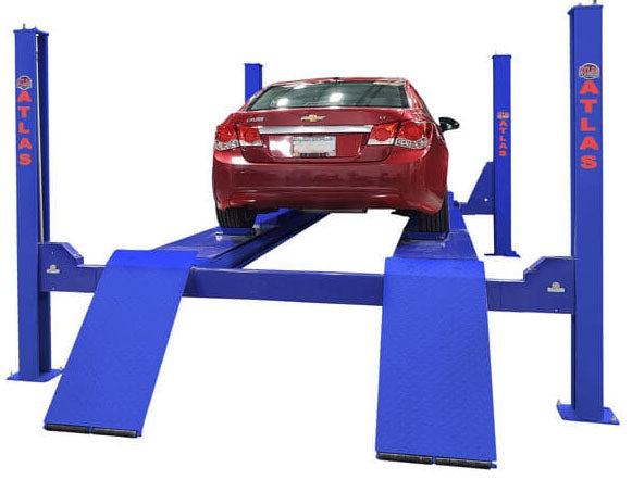 Atlas Platinum PVL14OF‑EXT 14,000 lb Open‑Front Alignment Lift + RJ7000 Rolling Bridge Jacks Combo | AP‑PVL14OF‑EXT‑COMBO (Will Call)