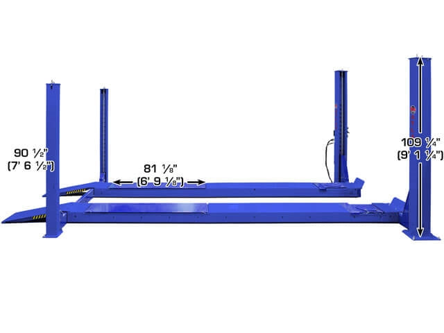 Atlas Platinum PVL14OF‑EXT 14,000 lb Open‑Front Alignment Lift + RJ7000 Rolling Bridge Jacks Combo | AP‑PVL14OF‑EXT‑COMBO (Will Call)