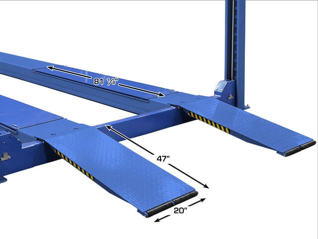Atlas Platinum PVL14OF‑EXT 14,000 lb Open‑Front Alignment Lift + RJ7000 Rolling Bridge Jacks Combo | AP‑PVL14OF‑EXT‑COMBO (Will Call)