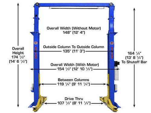 Atlas Platinum PVL15 ALI Certified 15,000 lb Commercial Grade Overhead 2-Post Lift – Heavy-Duty Automotive Lift (AP-PVL15-2)