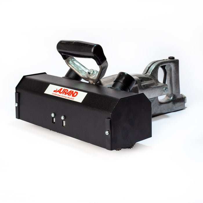 Aurand MP6EV 12″ Pneumatic Deck Scaler with Vacuum Dust Shroud – Heavy‑Duty Rotary Air Tool