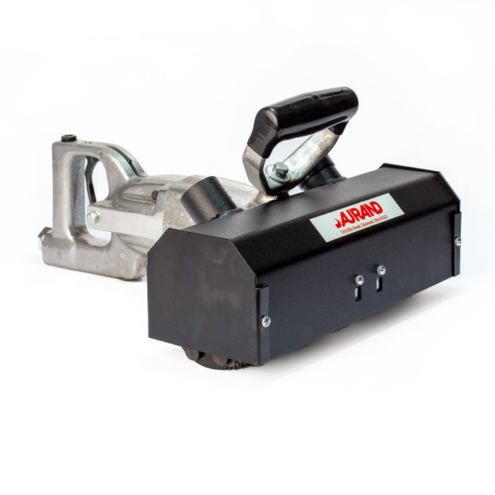 Aurand MP6EV 12″ Pneumatic Deck Scaler with Vacuum Dust Shroud – Heavy‑Duty Rotary Air Tool