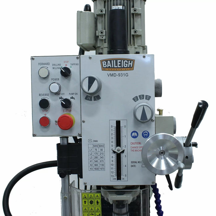 Vertical Mill Drill | 1.75" Drilling Capacity | Baileigh Industrial BA9-1020693