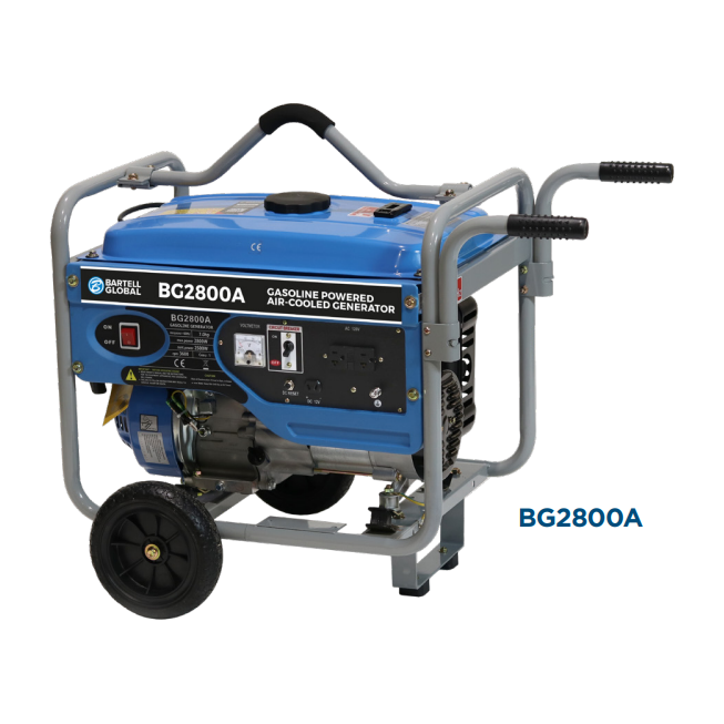 Generator | 2800W Max Output | Gas LT210 Engine | Bartell Global BG2800A