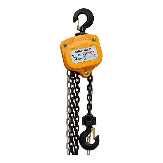 Manual Chain Hoist | 1/2 Ton | Black Oxide | Bison Lifting CH05-10-B