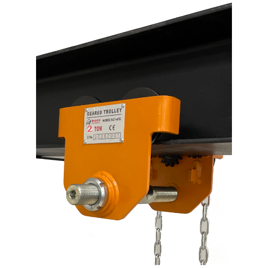Low-Headroom Geared Trolley | 2 Ton | Bison Lifting GT020-ATP — Prime ...