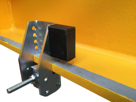 Clamp-On Beam End Stops | 3.2” to 11.81” | Bison Lifting TESH20-36