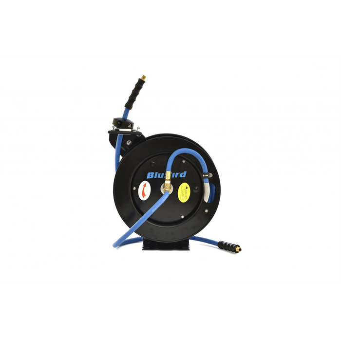 BluBird Rubber Air Hose Reel Heavy Duty Single Arm Assembly 3/8" x 25' BLBBBRHD3825