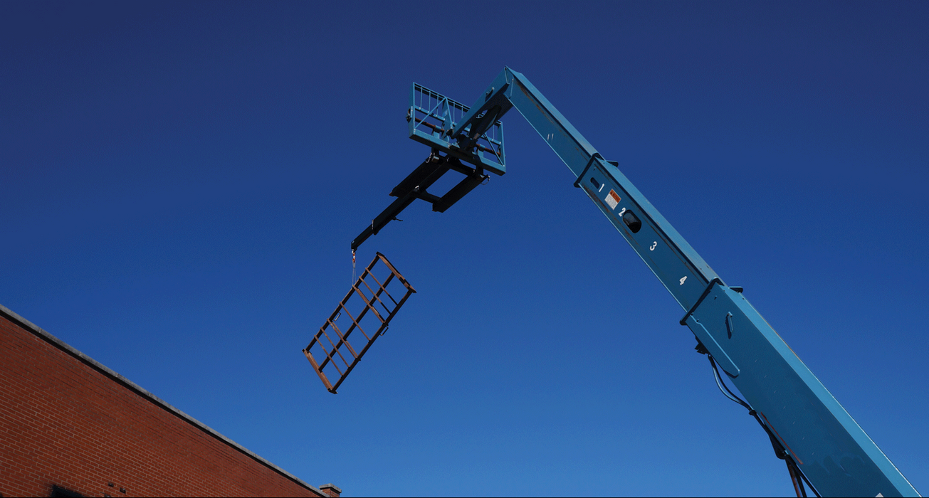 Industrial Jib | 10000 Cap. | Retracted | Blue Diamond Attachments 118060