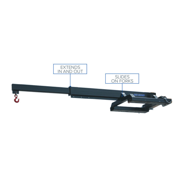 Industrial Jib | 10000 Cap. | Retracted | Blue Diamond Attachments 118060