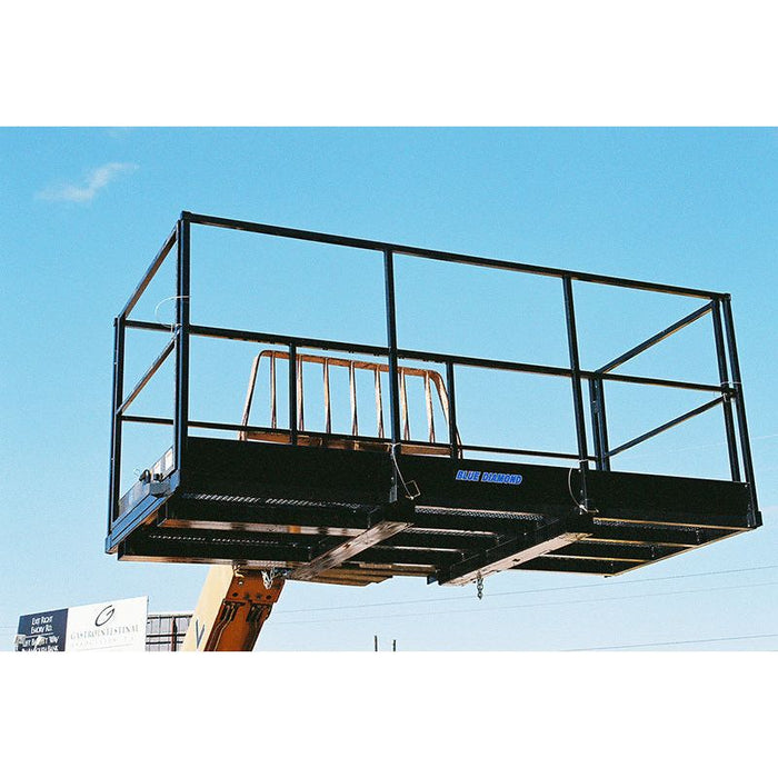 Platform Diamond Net Forklift | Work Platform | 4'x 12' | Blue Diamond Attachments — Prime ...