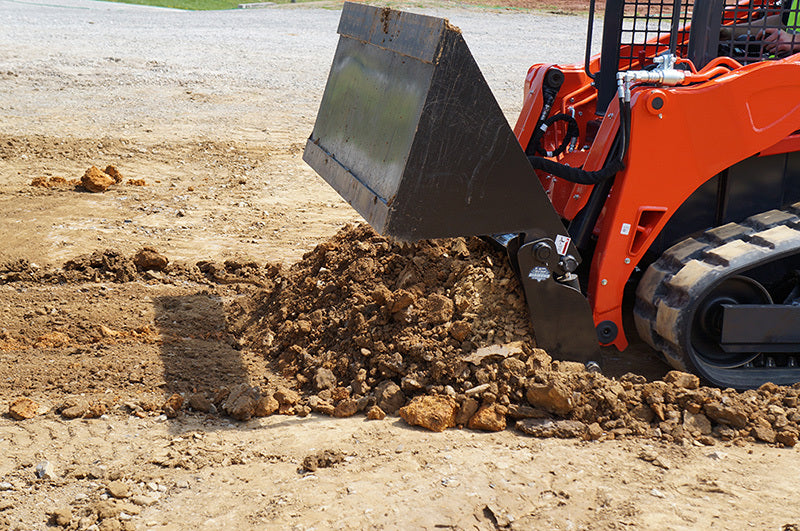 Skid Steer Bucket | 66'' | 4-in-1 | Smooth Edge | Blue Diamond Attachments 108780